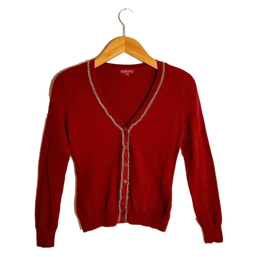 Burgundy Merona Cardigan
